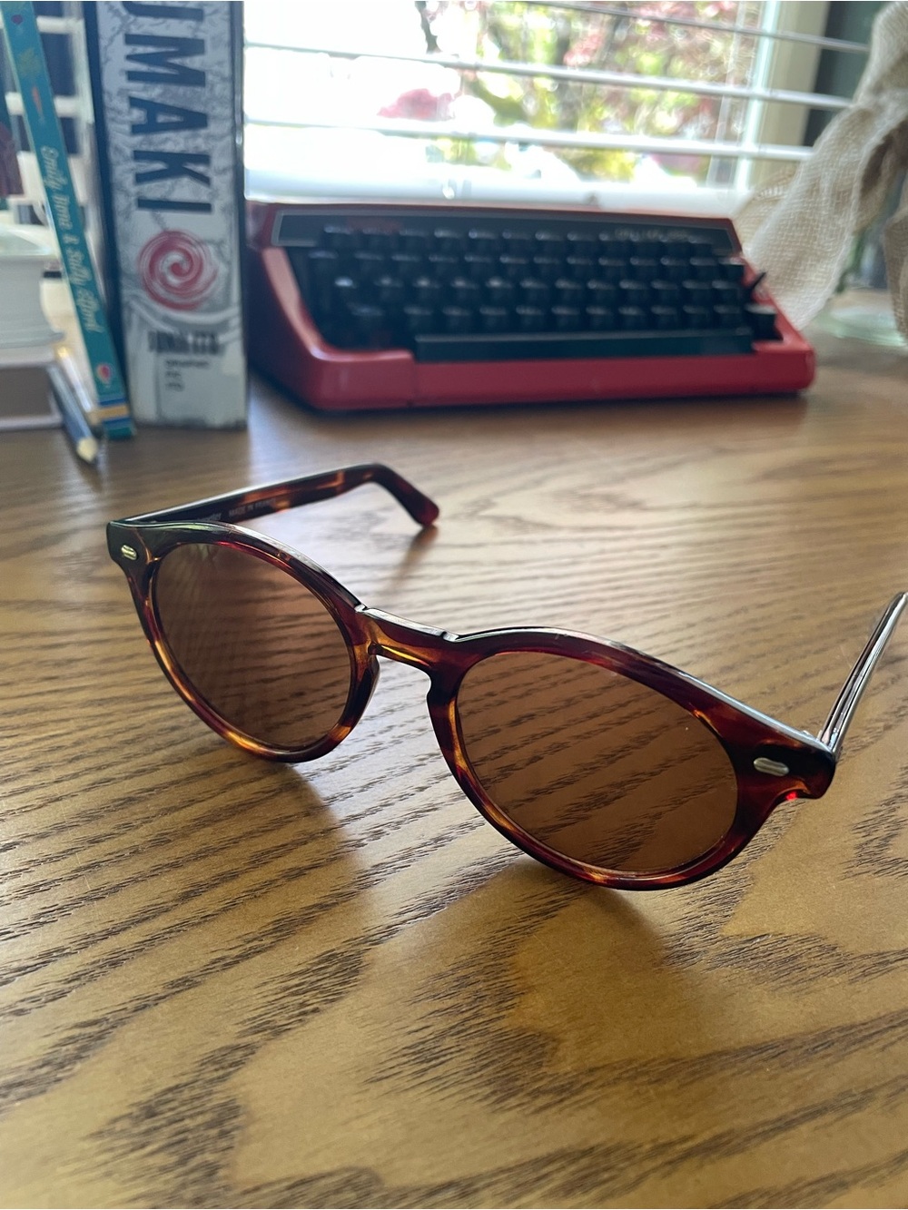 Vintage wrangler Tortoiseshell Round Sunglasses - Brown Lenses made in France